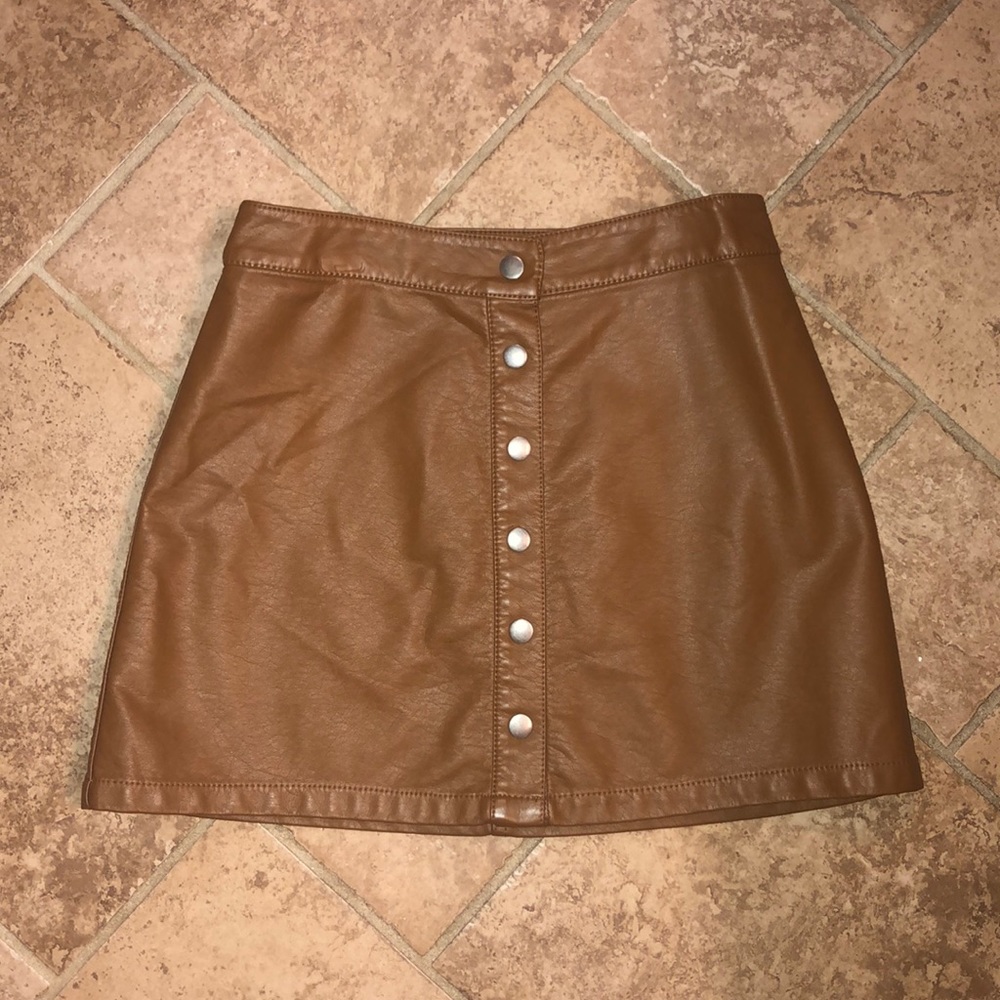 Faux Leather Skirt